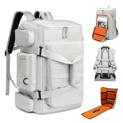 Ultimate Travel Laptop Backpack for Organized Adventures – White