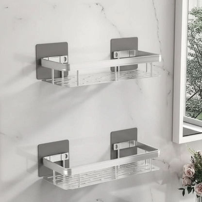 Drill-Free Bathroom Shelf for Stylish and Organized Spaces