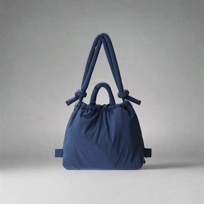 Riva Puffer Handbag – Trendy Shoulder Strap Carry Bag – Blue