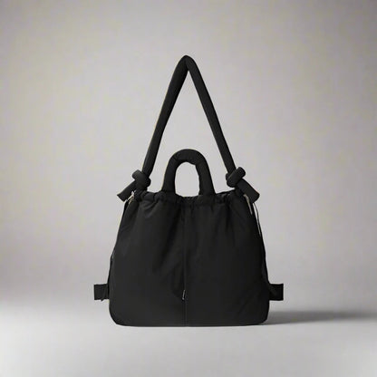 Riva Puffer Handbag – Trendy Shoulder Strap Carry Bag – Black