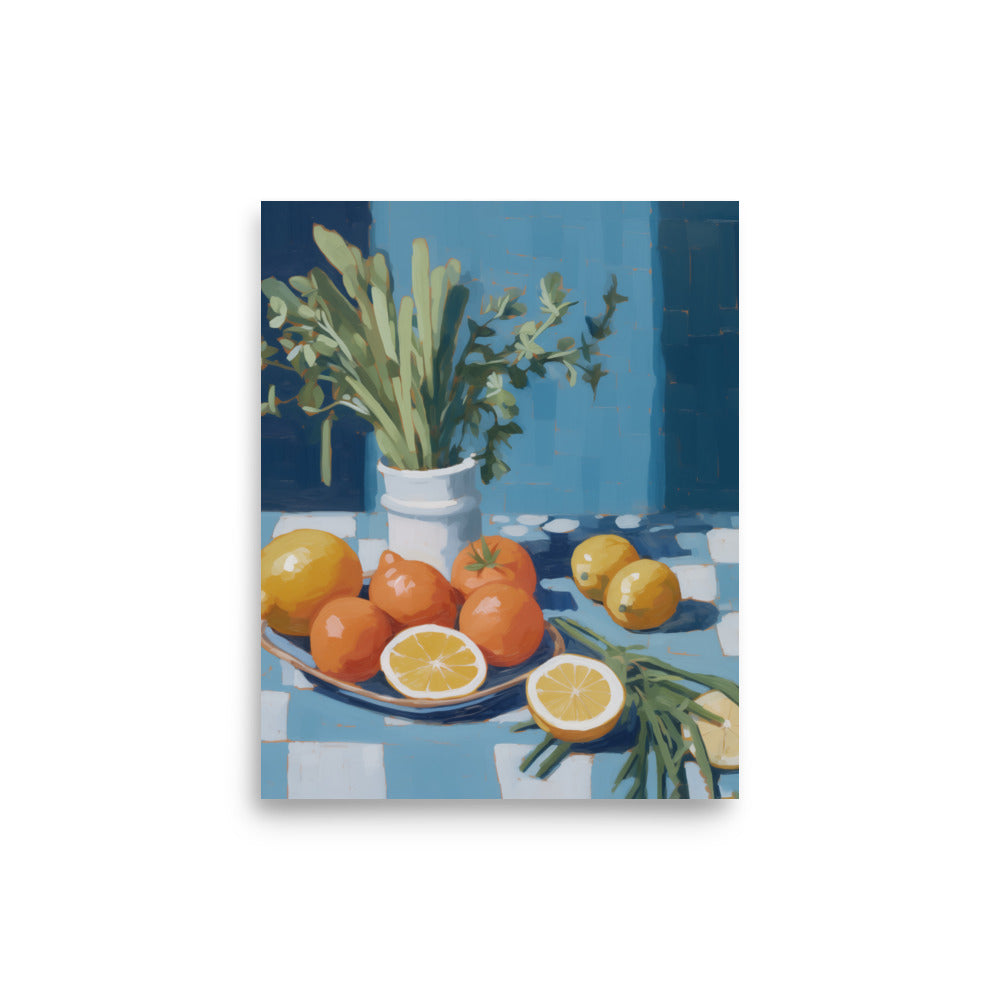 Elegant Fruit Arrangement Print on Premium Paper
