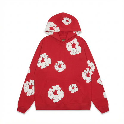 Chic Spring Sweatshirt for Men – Elegant Floral Design and Comfort – Red