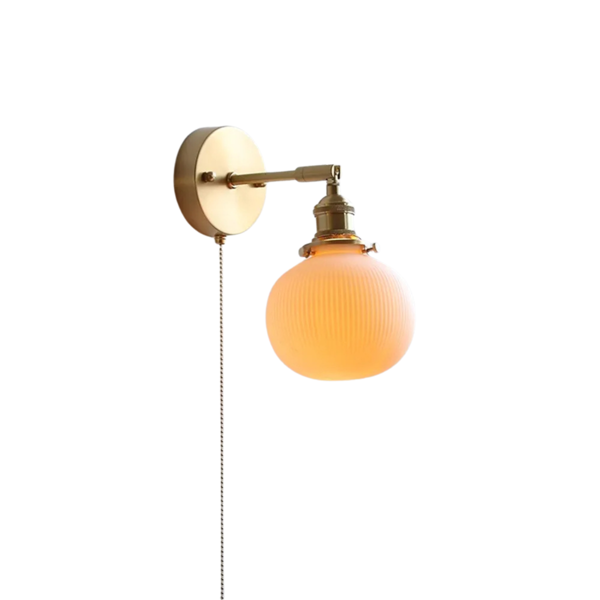 LED Wall Sconce in Ceramic for Bedroom with Pull Switch