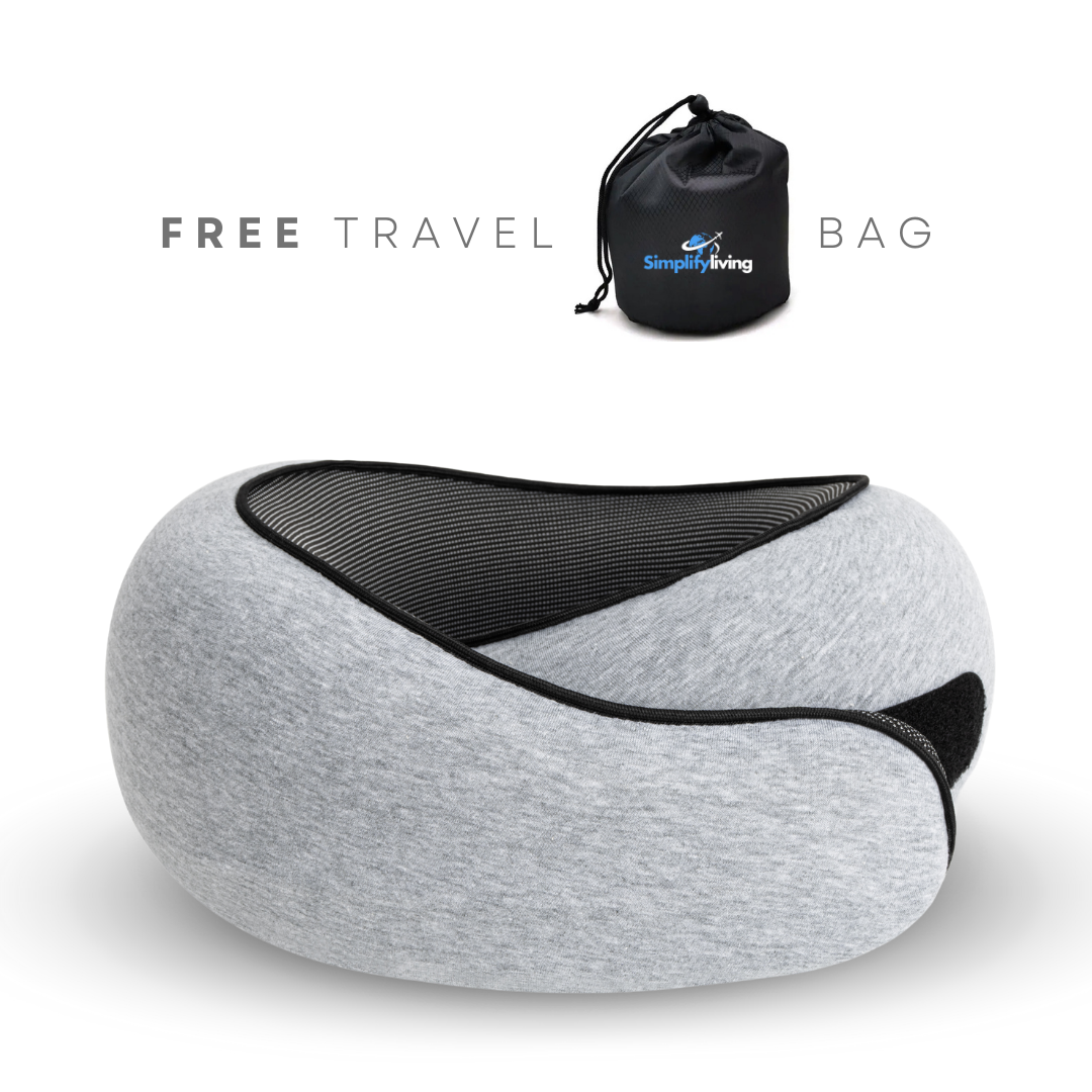 Travel Pillow for Comfortable Support on Relaxing Journeys – Gray