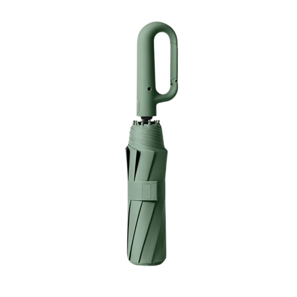 Automatic Folding Umbrella with Large Buckle Handle – Wind-Resistant & Compact – Green