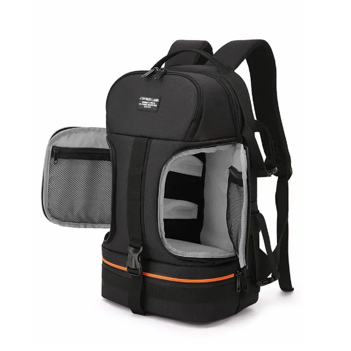 Large Photography Backpack with Tripod Holder for Digital Cameras – Grey with Rain Cover