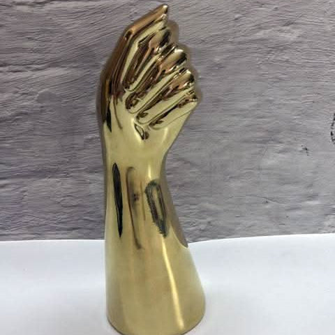 Handcrafted Ceramic Vase for Artistic Home Decor – Gold