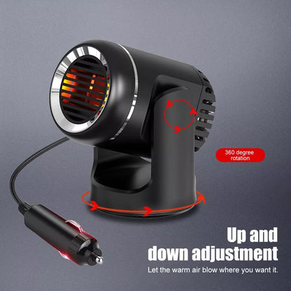 12V Vehicle Heater with 360-Degree Swivel and Overheat Safety Feature
