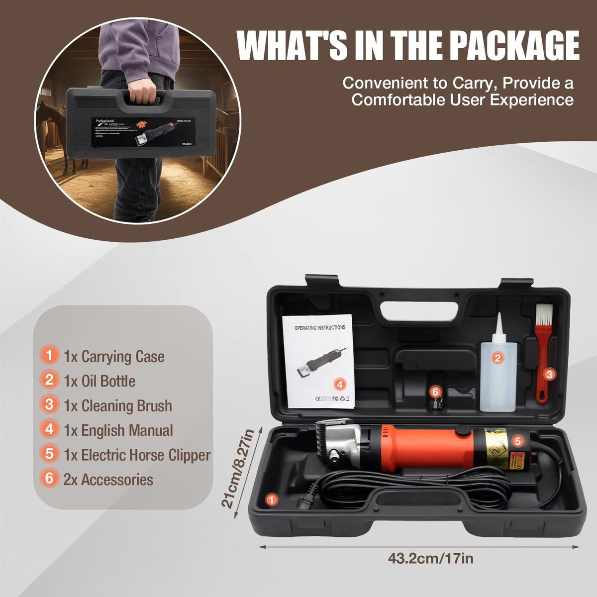 Horse Grooming Tool for Trimming and Shaping Mane and Tail