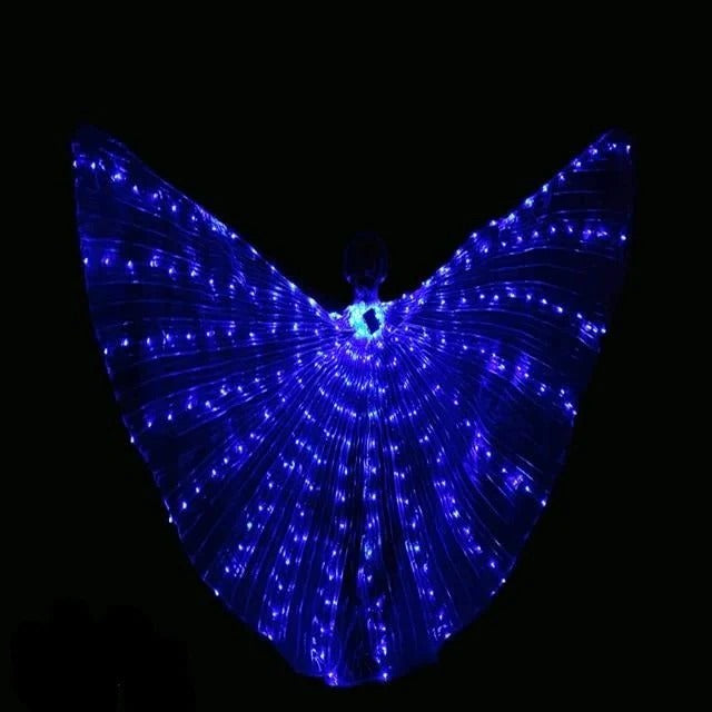 Fluorescent LED Butterfly Wings for Costumes and Dress-Up – Blue