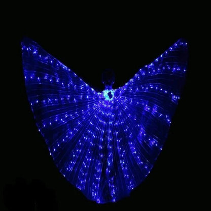 Fluorescent LED Butterfly Wings for Costumes and Dress-Up – Blue