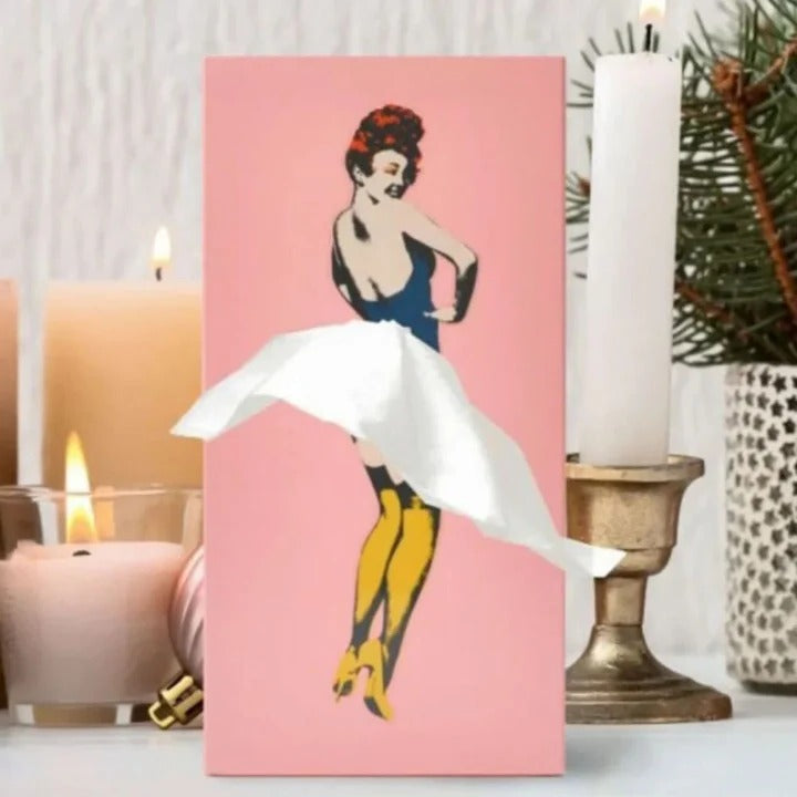 Flying Skirt Tissue Holder for Home Decor – Pink