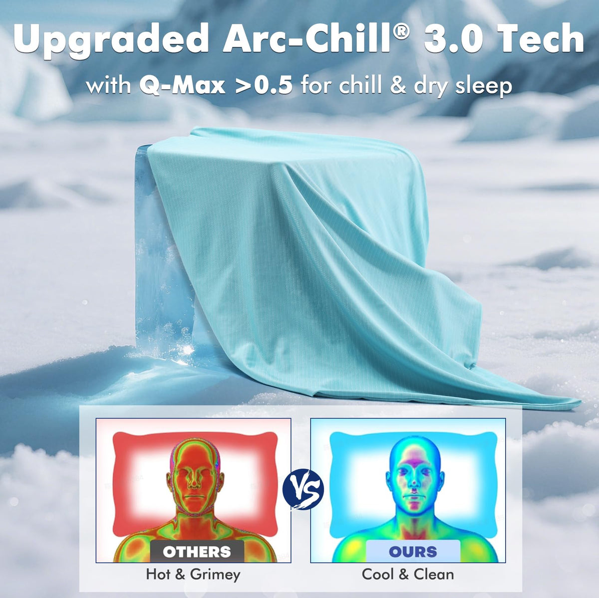 Dual-Sided Cooling Pillowcase - Breathable & Lightweight for Hot Sleepers