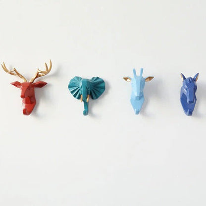 Wall Hook in Animal Head Design – Multi