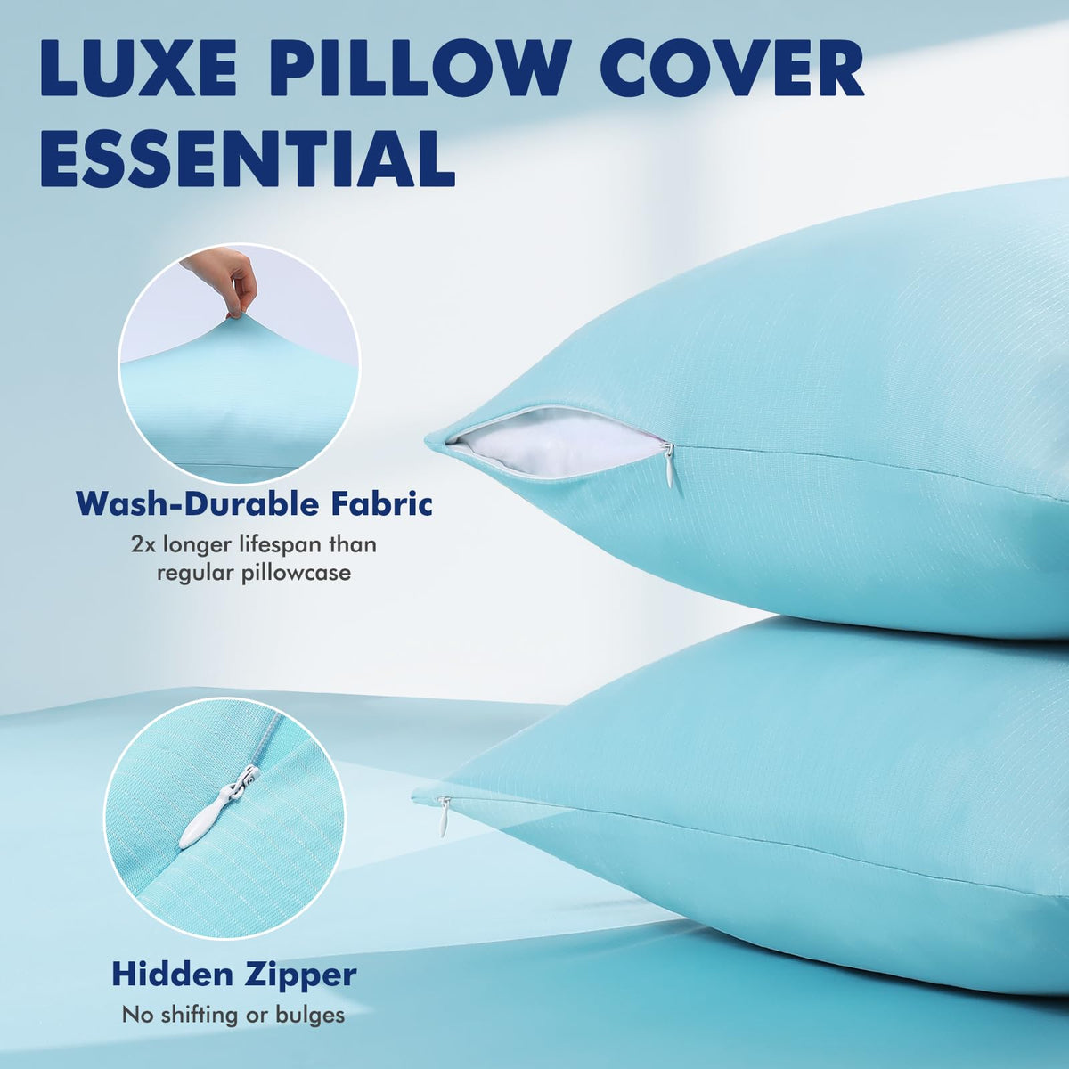 Dual-Sided Cooling Pillowcase - Breathable & Lightweight for Hot Sleepers