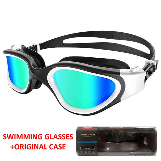 Swimming Goggles for Adults by LensoSea – White-golden-case