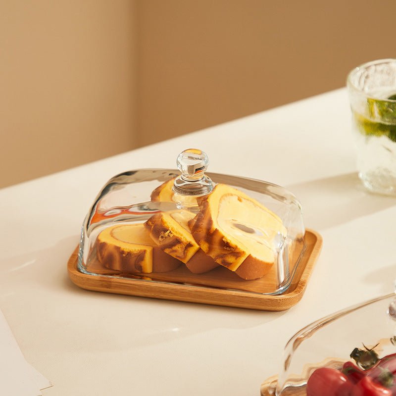 Wood and Glass Butter Dish – Stylish Addition for Kitchen and Dining