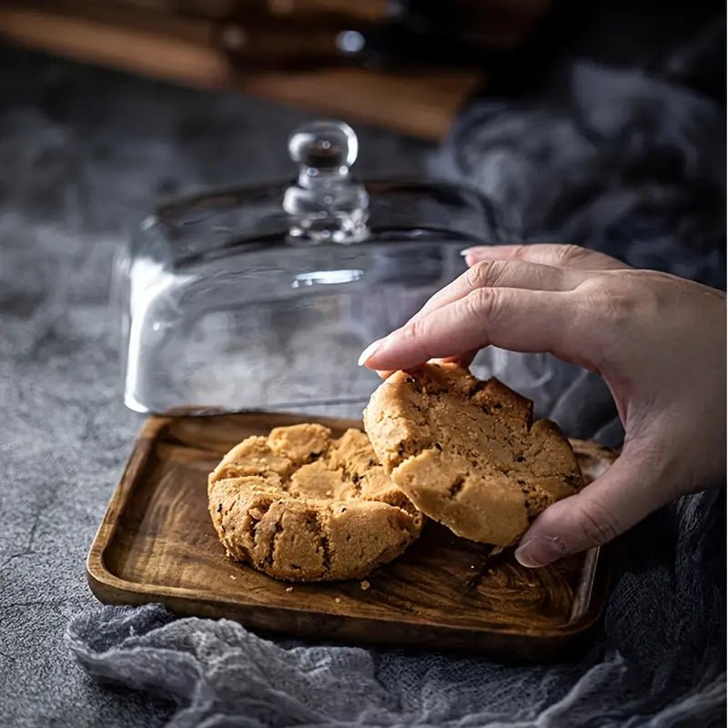 Wood and Glass Butter Dish – Stylish Addition for Kitchen and Dining