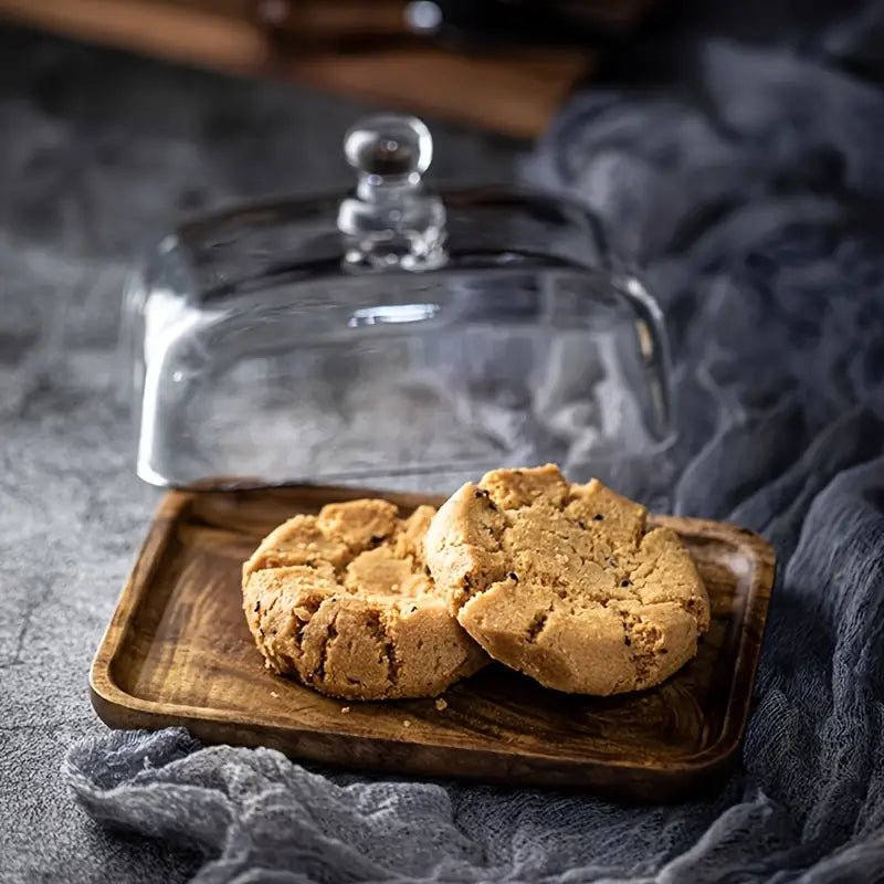 Wood and Glass Butter Dish – Stylish Addition for Kitchen and Dining