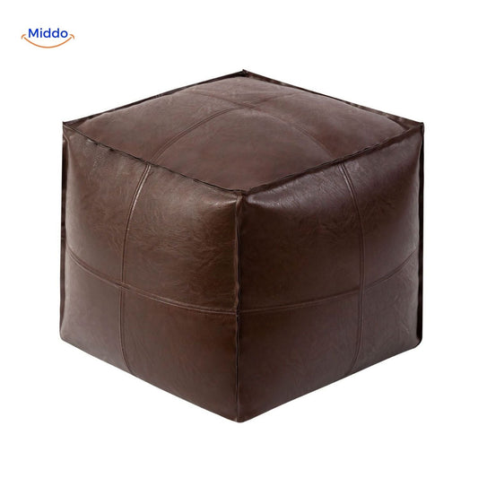 Eco-Friendly Tatami Pouf Cushion | Comfortable, Refilling for Optimal Seating – Brown