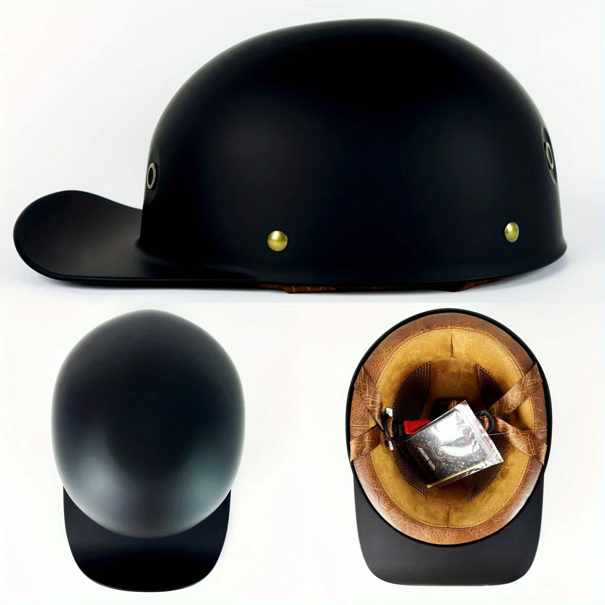 Universal Half Helmet for Vintage Style Motorcycle and E-Bike Riding