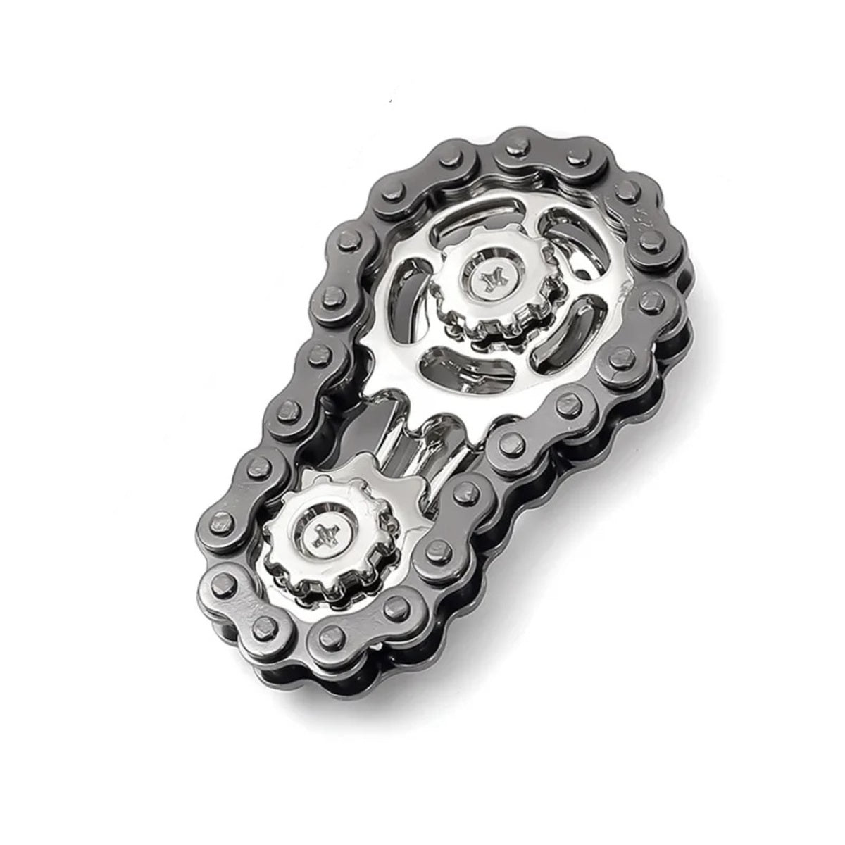 Fidget Spinner with Metal Sprockets - Stress Relief Toy for All Ages – Gun Metal
