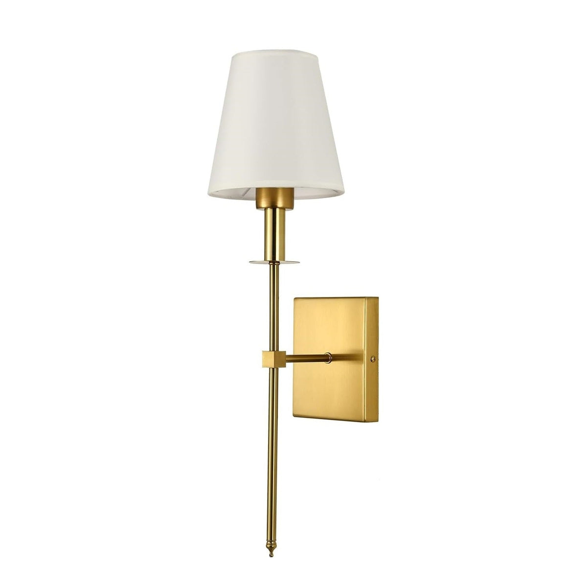 Wall Lamps in Vintage Industrial Style with White Fabric Shade
