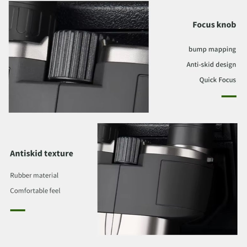 10X Compact Binoculars Featuring BAK4 Prisms