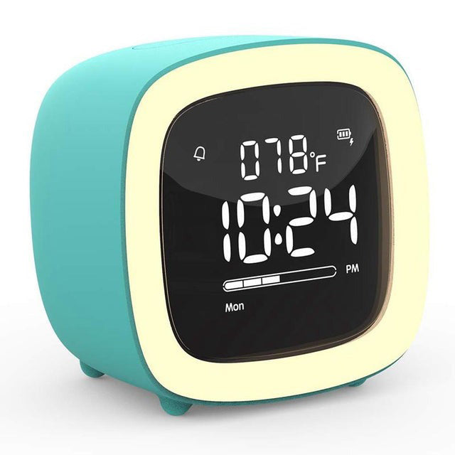 Stylish LED Alarm Clock with Digital Display – Green