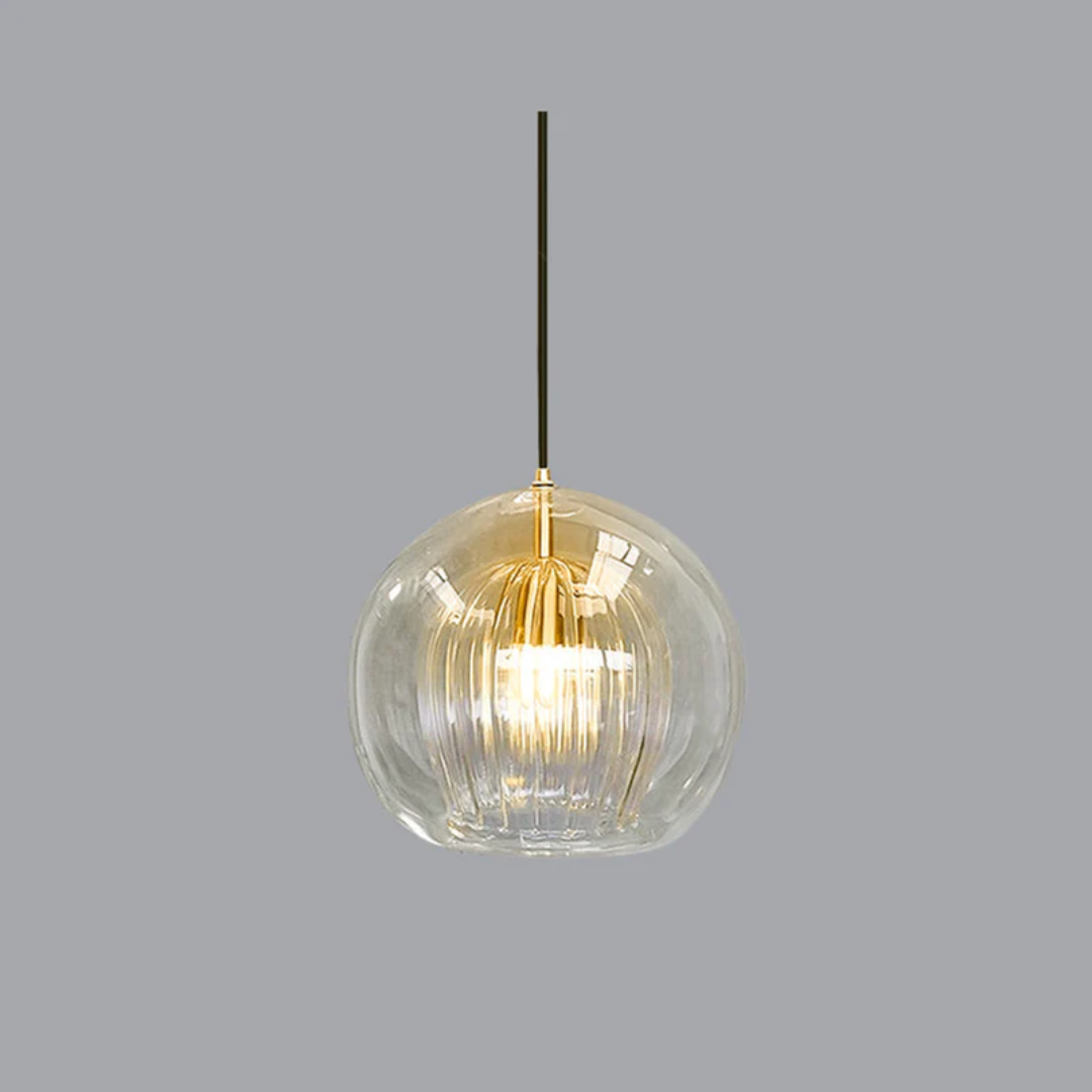 Contemporary Round LED Pendant Light - Aurora Sphere Design – Transparent