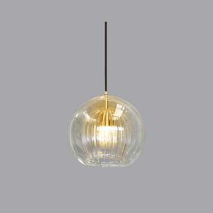 Contemporary Round LED Pendant Light - Aurora Sphere Design – Transparent
