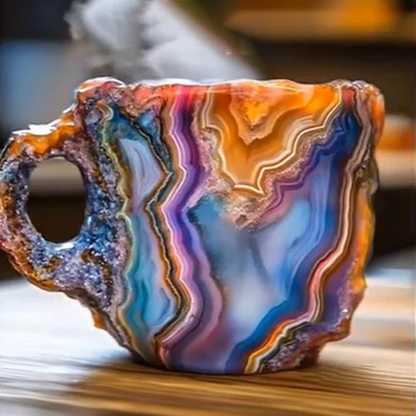 Novelty Cup with Crystal-Effect Finish – Mineral Coffee Mug – Colorful Ore