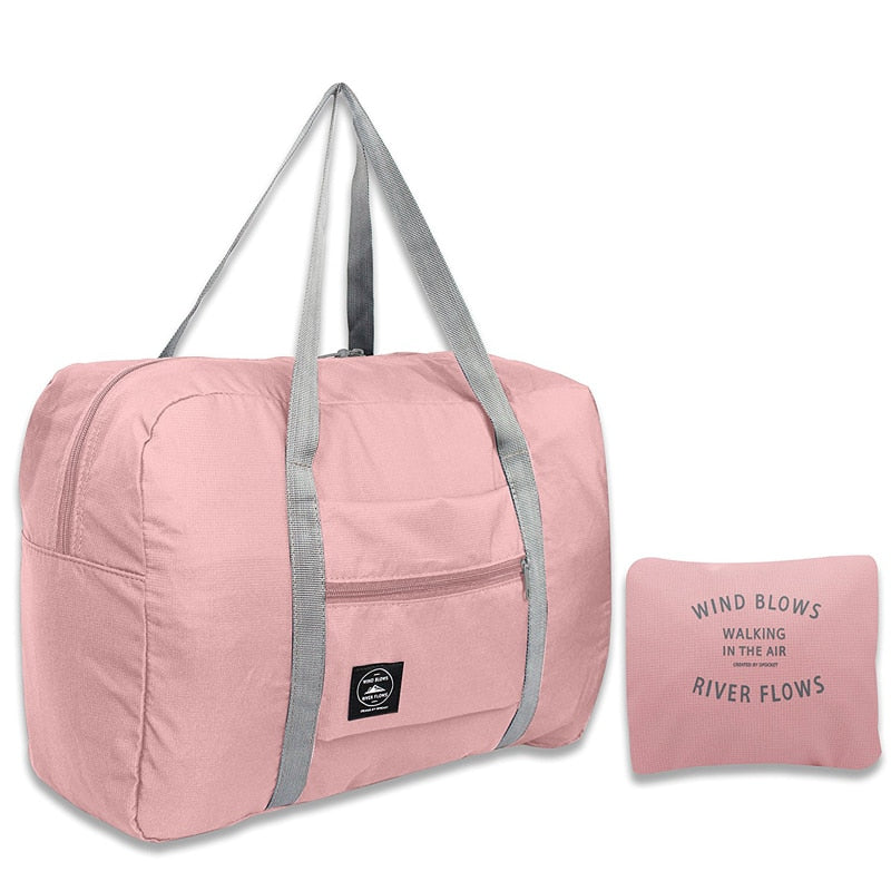 Lightweight Water-Resistant Foldable Travel Bag for Easy Packing – Pink