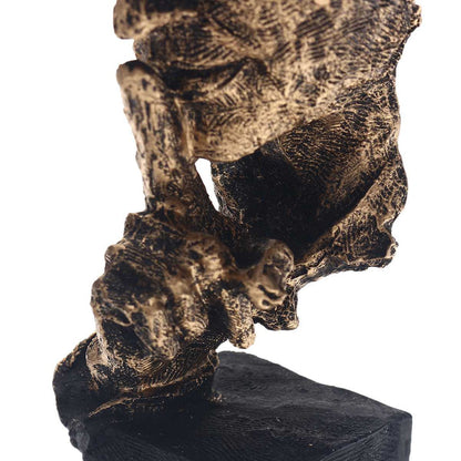 Abstract Gold Sculpture – Modern Scandinavian Design "NordicLine