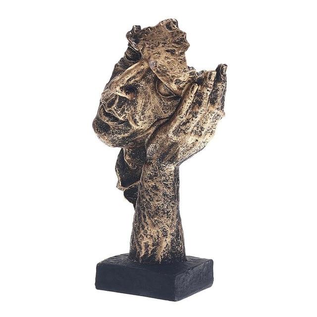 Abstract Gold Sculpture – Modern Scandinavian Design "NordicLine