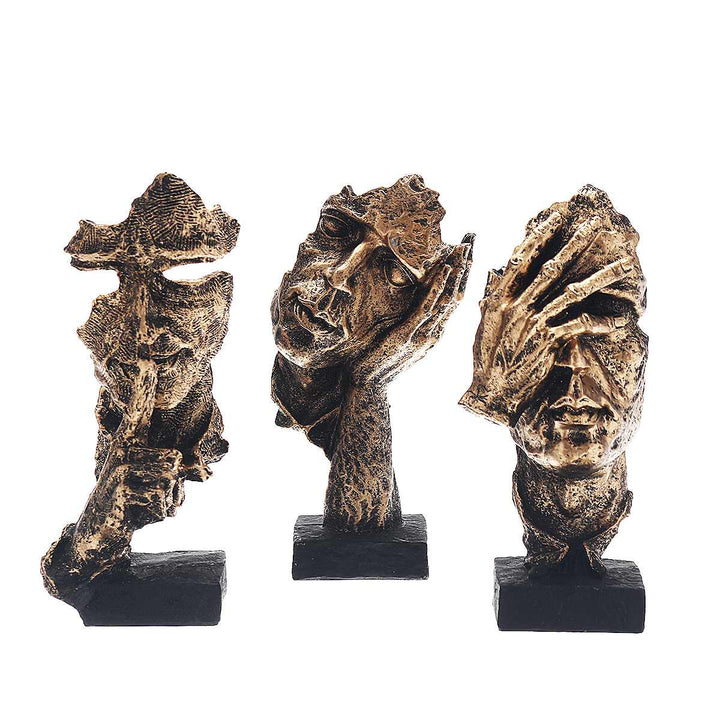 Abstract Gold Sculpture – Modern Scandinavian Design "NordicLine
