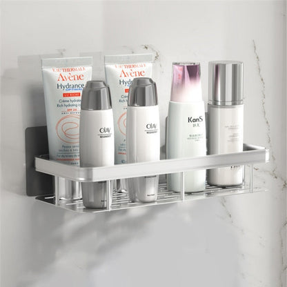 Metal Bathroom Shelves with Suction Cups – Upgrade Silver