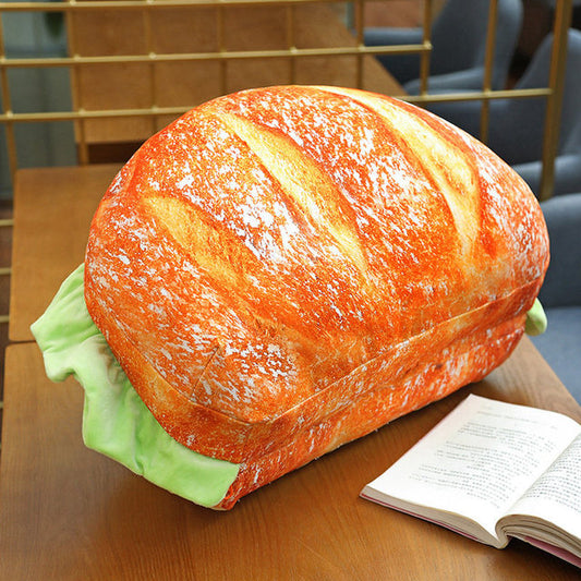 Deluxe Dual-Function Hamburger Comfort Cushion – Bread