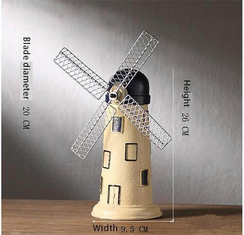Vintage Windmill Piggy Banks in 4 Colour Options – Resin Ornaments – Milky White