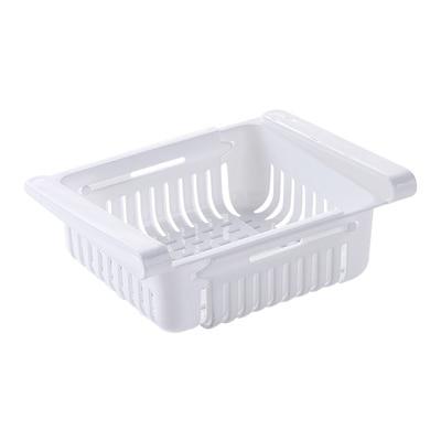 Expandable Kitchen Fridge Organizer Shelf – White