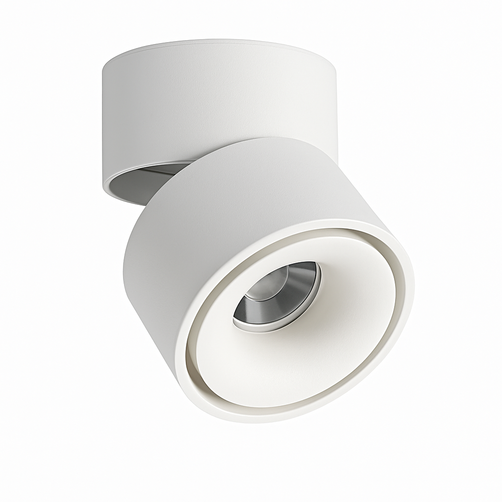 Round Adjustable LED Spotlight for Design Lighting – White