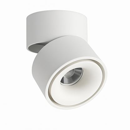 Round Adjustable LED Spotlight for Design Lighting – White