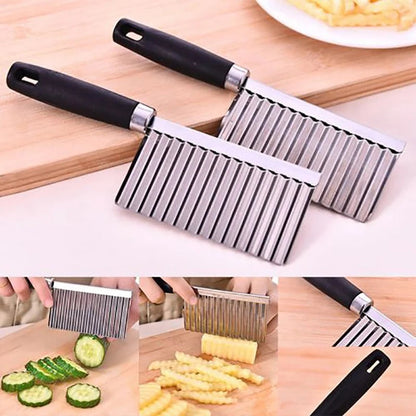 Stainless Steel Vegetable Cutter - Wave Design