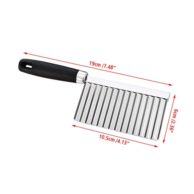 Stainless Steel Vegetable Cutter - Wave Design