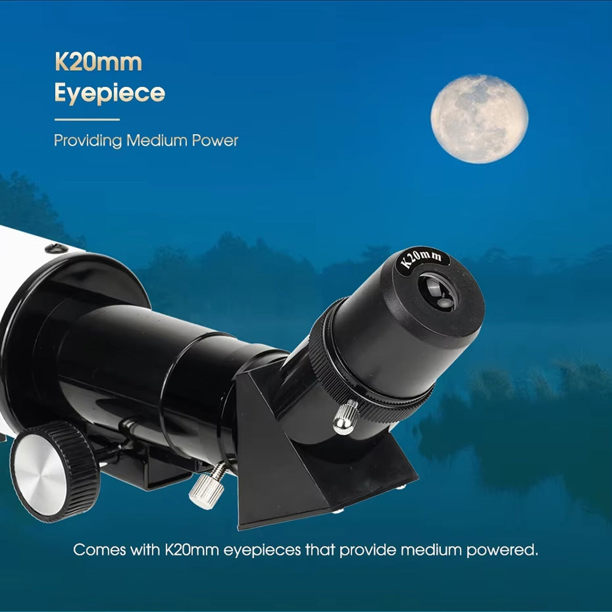 60mm Refractor Telescope for Beginners - Ideal for Astronomy & Land Viewing