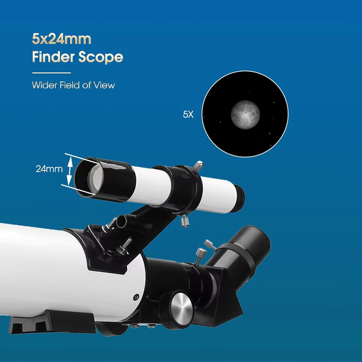 60mm Refractor Telescope for Beginners - Ideal for Astronomy & Land Viewing