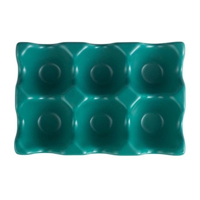 Egg Holder in Pastel Ceramic Design – Teal