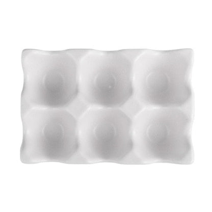 Egg Holder in Pastel Ceramic Design – White