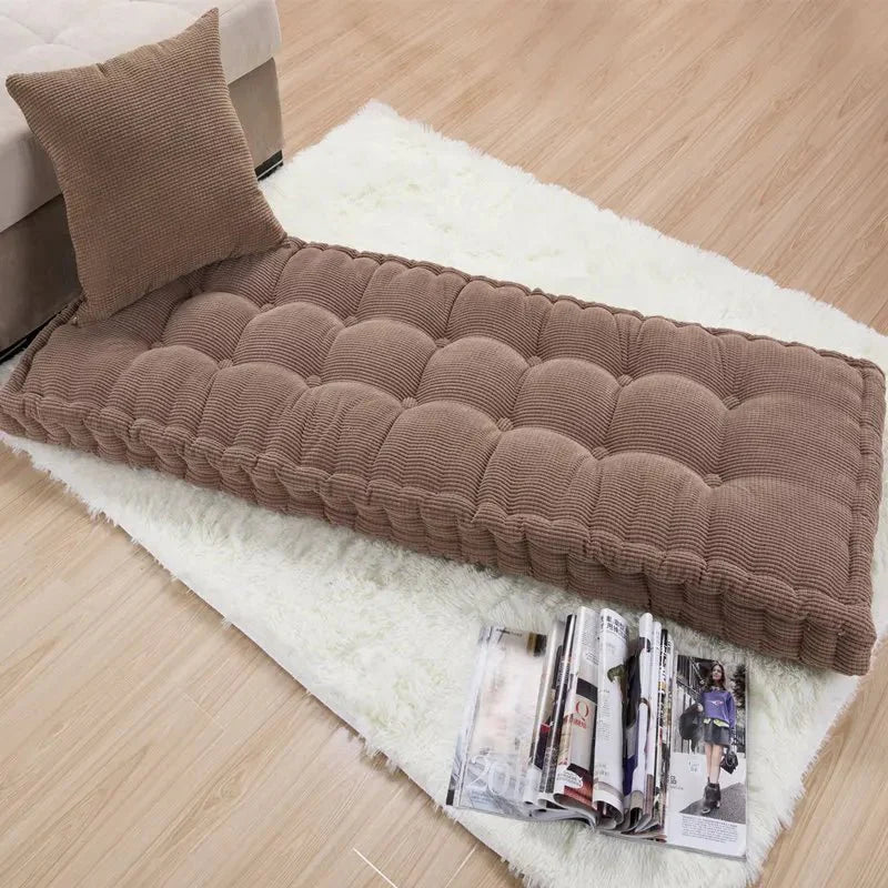 Thick Seat Pad for Rectangular Bench Cushion – Brown
