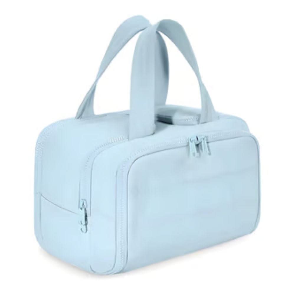 Hanging Toiletry Organizer with Water-Resistant Fabric and Multiple Pockets – Blue
